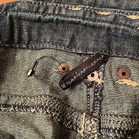 NAF NAF Distressed Denim Overalls - 38 - Picture 6 of 10